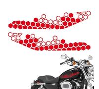 Motorcycle Stickers - Motorcycle Light Sticker | Adhesive Motorcycles Hexagonal Sticker | 2pieces Grid-Shaped CarStickers | Car Stickers for Family Friends and Car Lovers, Holiday