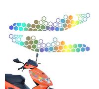 Motorcycle Stickers - Motorcycle Light Sticker | Adhesive Motorcycles Hexagonal Sticker | 2pieces Grid-Shaped CarStickers | Car Stickers for Family Friends and Car Lovers, Holiday