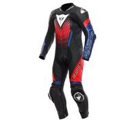 Motorcycle Suit Punched Leather Man Dainese Laguna Seca 6 Black/Blue/Red Taglia:44
