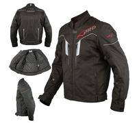 Motorcycle Textile Sport Jacket Reflective Armour CE Motorbike Black 2X