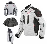 Motorcycle Textile Sport Jacket Reflective Armour CE Motorbike Grey 2X