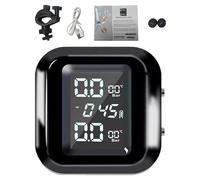 Motorcycle Tire Pressure Monitor - Impermeabile Intelligent Tire Pressure Sensor, LCD Display,Real-time Data, Magnetic Charging, Temperature Alarm, Pressure Gauge