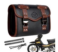 Motorcycle Tool Bag - Waterproof Leather Handlebar Pouch, Universal Front | Borsa arrotolabile per forcella e barra con 2 cinghie di montaggio, organizer per Cruiser, Adventure e Dirt Bike