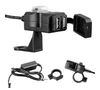 Motorcycle USB Charger - Fast Power Outlet 9-24V, Waterproof | Charging Port For GPS Tablet Dashboard Camera Motorbike Scooter Reliable Quick Charge Connector Plug Installation