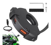 Motorcycle USB Charger Port, Type-C PD 30W Fast Charge Adapter for GPS Phone, Water-Resistant USB Socket for Handlebar Mount, Durable Bike Travel Power Supply, Compact Design