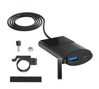 Motorcycle USB Charger - Quick Charge 3.0 USB Adapter Waterproof | 12 V 24 V Power Charging Port for Scooter Bike GPS Tablet Mobile Riding Trip Long Distance Touring