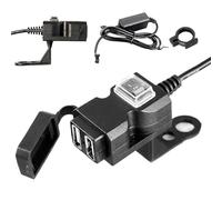 Motorcycle USB Port, Waterproof Quick Adapter Socket, Charging Port GPS Tablet Dashboard Camera Motorbike Scooter Power Supply Device Travel Navigation Fast Charging Ride Safety Accessory Use