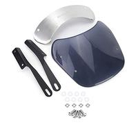 Motorcycle Windshield Fairing | Universal Retro Round Headlamp Guard for 5-7in Headlights | Front Wind Deflector Blocks Wind & Road Particles | Iron Bracket ABS Material
