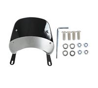 Motorcycle Windshield Withstands Cracking | Universal Adjustable Fairing for 7.5 & 9.45 Inch Headlights | Front Wind Deflector for Motorbike Protection/Rider Comfort/Vintage