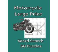 Motorcycle Word Search: Large Print 50 Puzzles