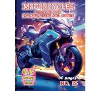 „Motorcycles Coloring Book for Kids, Teens, and Adults” No. 15, 60 pages by Perek Jarosław & Creative Colorfull Worlds A4 (8,5 x 11 inches)