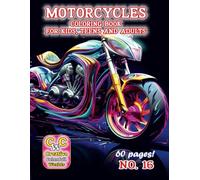 „Motorcycles Coloring Book for Kids, Teens, and Adults” No. 16, 60 pages by Perek Jarosław & Creative Colorfull Worlds A4 (8,5 x 11 inches)