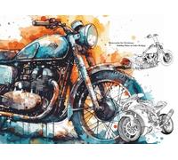 Motorcycles for Christmas: Holiday Rides to Color & Enjoy