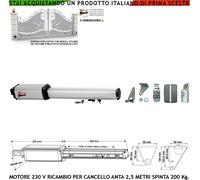 MOTORE 220 V CORSA 400 MM CANCELLO ELETTRICO 2,5 MT RICAMBIO COMPATIBILE SERAI