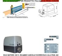 Motore 230 V Ricambio Cancello Scorrevole 6 Q.li Compatibile Fadini Came Beninca