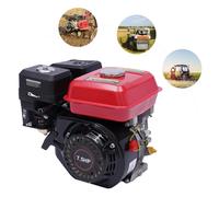 Motore a benzina a quattro tempi da 7,5 HP con avviamento a strappo manuale e sistema raffreddato ad aria Motore a benzina da 212 cc con un set di strumenti per candele Black