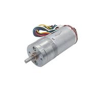 Motore a corrente continua 6v 12v 24v 25 mm di diametro riduttore micro motoriduttore con encoder 2 fasi uscita 11 impulsi/giri motoriduttori mini encoder: 77 giri/min, tensione: 6 V)(24v,280 RPM)