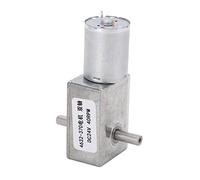 Motore a corrente continua con ingranaggio a vite senza fine a doppio albero, con direzione di rotazione regolabile, corpo in alluminio quadrato, alimentazione 24 V CC, per (40 giri al minuto)