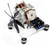 Motore a disco pseudo-motion con magneti da 12 V, modello motore brushless con lama a ventola a 3 bobine, macchina a movimento perpetuo pseudo macchina a disco, per istruzione scientifica e kit di
