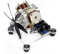 Motore a disco pseudo-moto con magneti da 12 V, modello di motore brushless a pale di ventola a 3 bobine, macchina a pseudo-moto perpetuo a disco, per leducazione scientifica e lapprendimento creativo