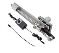 Motore a ingranaggi con attuatore lineare a ciclo alternativo DC 12V 24V con adattatore di alimentazione AC 220V Regolatore di velocità PWM 2-8CM 3-15CM(Stroke 20mm-80mm,12V 90pm)