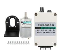 Motore a ingranaggi DC a bassa velocità e alto coppia, a magnete permanente, 24 V, modello XD37GB3530, con ingranaggi in metallo, regolatore di velocità e staffa di montaggio, per (100 giri/min)