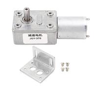 Motore a ingranaggi DC da 12 mm, ad asse singolo, reversibile, con blocco automatico, riduttore a vite senza fine a turbina e base di fissaggio, per etichettatrici, tende, griglie (3RMP)