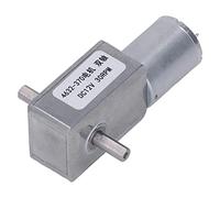 Motore a riduzione con ingranaggi a vite senza fine a doppio albero interamente in metallo, 12 V CC, micro motore a ingranaggi CC con albero di uscita perpendicolare, autobloccante (30 giri/min)