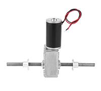 Motore a riduzione con ingranaggio a vite senza fine M8 a doppio albero, filetto destro doppio, con flangia; motore a ingranaggi in acciaio a 24 V a bassa rumorosità per sistemi di (Rapporto di