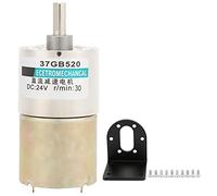 Motore a Riduzione DC 24V con Supporto, Ingranaggi in Metallo e Coppia Elevata - Alte Prestazioni, Protezione Sovraccarico, Ideale per Macchine CNC e Strumenti di Precisione (30 giri/min)