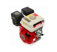 Motore a Scoppio 7 CV, a Benzina 4 Tempi con Albero Ø 20 mm, Motore per generatori, motocoltivatori, motopompe e compattatori, Cilindrata 210 cc, Avviamento a Strappo, Raffreddato ad Aria