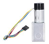 Motore a vite senza fine ad alta torsione, motore riduttore con encoder a bloccaggio automatico interamente in metallo e albero singolo, albero di uscita da 0,2 pollici per l’autom (10 giri/min. CC