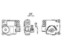 Motore alette ventilazione elettrico AA 59 000P MAHLE per FORD ECOSPORT B-MAX