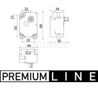 Motore alette ventilazione elettrico AA 71 000P MAHLE per VOLVO LAND ROVER