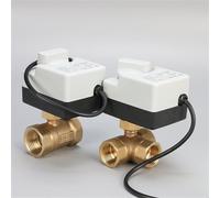 Motore attuatore elettrico con valvola a sfera motorizzata in ottone a 3 vie da DN15 G1/2 a DN40 G1-1/2 a 3 fili con funzione di interruttore manuale(DN20)