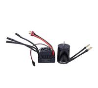 Motore brushless F540 4370KV con ESC impermeabile da 60 A, set ESC per motore di auto RC con connettori a banana dorati da 4 mm, per veicoli in scala 1/10, alta coppia, 800 W, (4370KV)