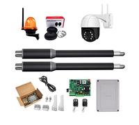 Motore Cancello Scorrevole, Apricancello Attuatore lineare DC Ingranaggio a vite senza fine Apricancello automatico a battente for vialetto (fotocellule, lampada, pulsante, operatore GSM opzionale)(KI