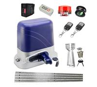 Motore Cancello Scorrevole, Apricancello elettrico automatico for operatore del garage con porta scorrevole da 1300 kg con attuatore remoto del motoriduttore in acciaio da 4 m(KIT6)