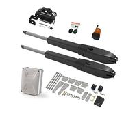 Motore Cancello Scorrevole, Batteria solare Doppio braccio Operatore elettrico for porte Battente Apri cancello Telecamera IP Telecomando Fattoria esterna Manor(KIT J)