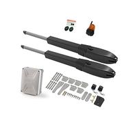 Motore Cancello Scorrevole, Batteria solare Doppio braccio Operatore elettrico for porte Battente Apri cancello Telecamera IP Telecomando Fattoria esterna Manor(KIT B)