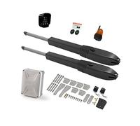 Motore Cancello Scorrevole, Batteria solare Doppio braccio Operatore elettrico for porte Battente Apri cancello Telecamera IP Telecomando Fattoria esterna Manor(KIT G)