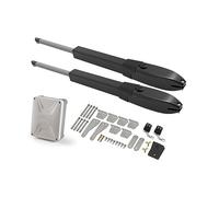 Motore Cancello Scorrevole, Batteria solare Doppio braccio Operatore elettrico for porte Battente Apri cancello Telecamera IP Telecomando Fattoria esterna Manor(KIT A)