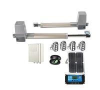Motore Cancello Scorrevole, Kit completo apricancello ad energia solare for cancelli a battente a doppio braccio 600KG Con pannello solare Controller sensore lampada Tastiera Gsm opzionale(Kit3)