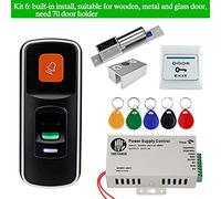 Motore Cancello Scorrevole, OBO RFID Controllo Accessi porte Kit System Set 125KHz biometrica + elettrico magnetici serrature elettroniche + DC12V. Alimentazione elettrica(Kit6)