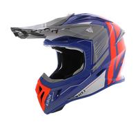 Motore casco Airoh Aviator Ace 2 MX - blu ceruleo lucido grigio arancione