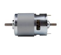 Motore CC 775 795 895 12/24V con cuscinetti a sfera anteriori, spazzole di carbone, motore CC ad alta potenza e coppia elevata for trapano Adatto per il fai da te, personale(775 Double Shaft)