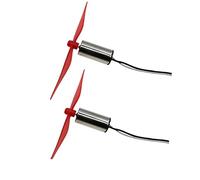 Motore CC, Motore for mini drone fai da te, motore for aliante 1020, motore senza nucleo da 3,7 V(1020 Motor*2+ab Red Propeller)