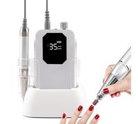 Motore Coreless Ricaricabile Da 35000 Giri/min, Capacità Della Batteria Da 2500 Mah Trapano Per Unghie a Tinta Unita Silenzioso Senza Rumore Con Stazione Di Ricarica,A2