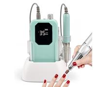 Motore Coreless Ricaricabile Da 35000 Giri/min, Capacità Della Batteria Da 2500 Mah Trapano Per Unghie a Tinta Unita Silenzioso Senza Rumore Con Stazione Di Ricarica,B2