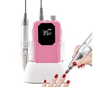 Motore Coreless Ricaricabile Da 35000 Giri/min, Capacità Della Batteria Da 2500 Mah Trapano Per Unghie a Tinta Unita Silenzioso Senza Rumore Con Stazione Di Ricarica,A4